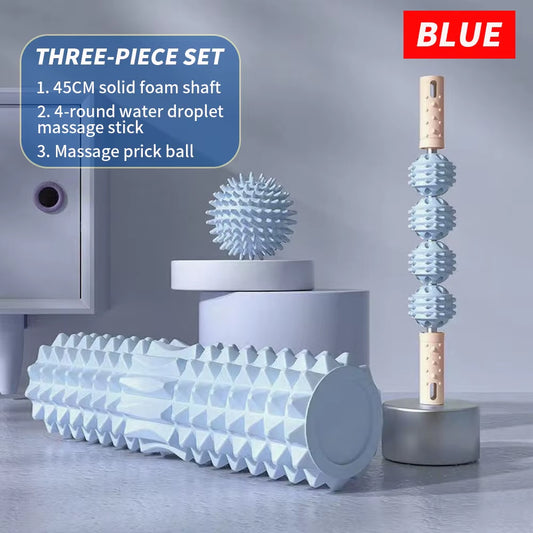 [Three Piece Massage Set] Massage Prick Ball, Massage Roller, Foam Massage Roller Shaft