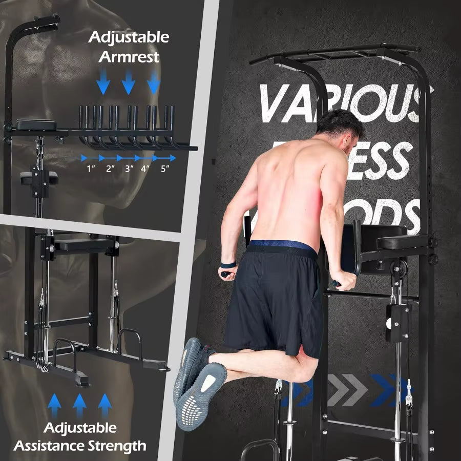 Power Tower Dip Station Pull up Bar
