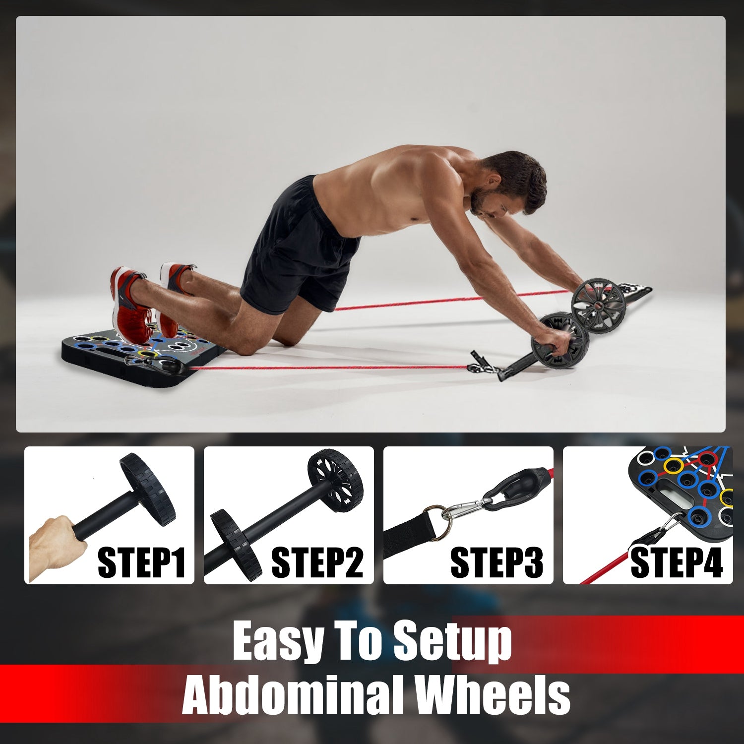 Multifunctional Push up Board Home Strength Training Equipment with 15 Fitness Accessories