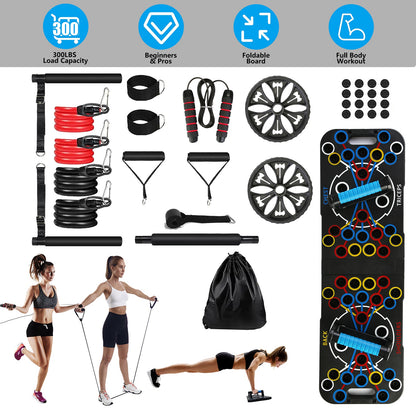 Multifunctional Push up Board Home Strength Training Equipment with 15 Fitness Accessories