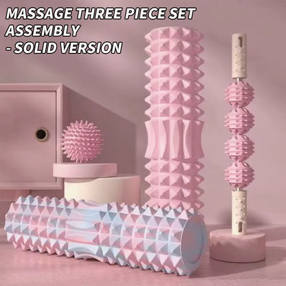 [Three Piece Massage Set] Massage Prick Ball, Massage Roller, Foam Massage Roller Shaft