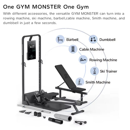 All-in-One Smart Home Gym – Digital Cable Resistance Trainer