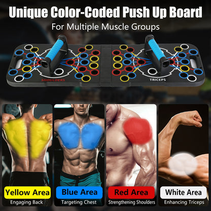 Multifunctional Push up Board Home Strength Training Equipment with 15 Fitness Accessories