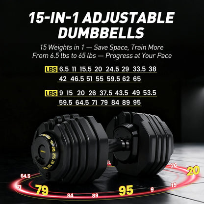 All-In-One Adjustable Dumbbells (Pair)