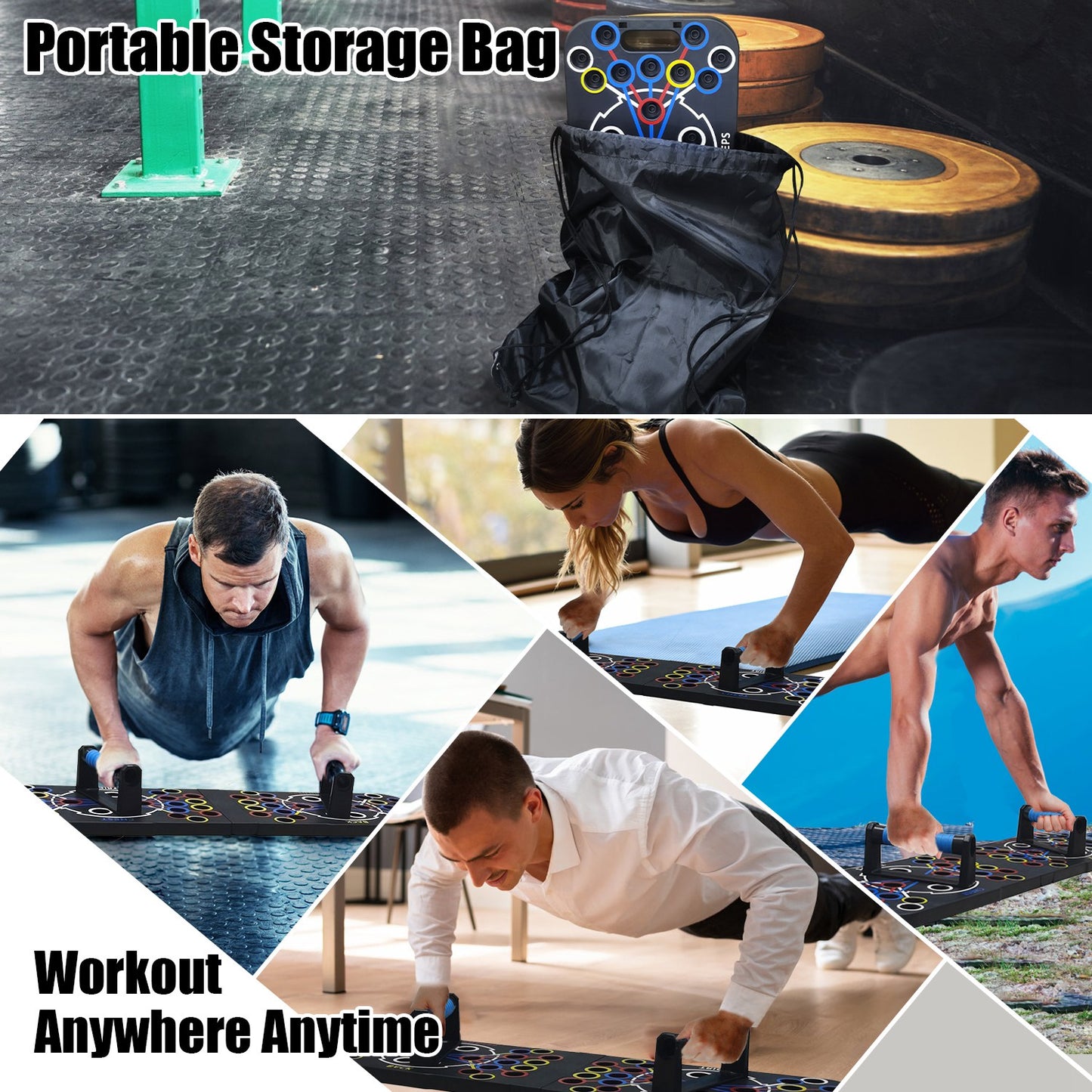 Multifunctional Push up Board Home Strength Training Equipment with 15 Fitness Accessories